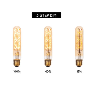 T32 - Ampoule à filament - Ø 3 cm - LED 3 StepDim (Memory) - E27 - 1x4,9W 2200K - Ambre
