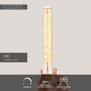 T32 - Filament lamp - Ø 3,2 cm - LED 3 StepDim (Memory) - E27 - 1x4,9W 2200K - Amber