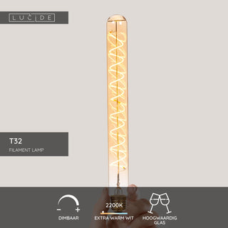 T32 - Filament lamp - Ø 3,2 cm - LED 3 StepDim (Memory) - E27 - 1x4,9W 2200K - Amber