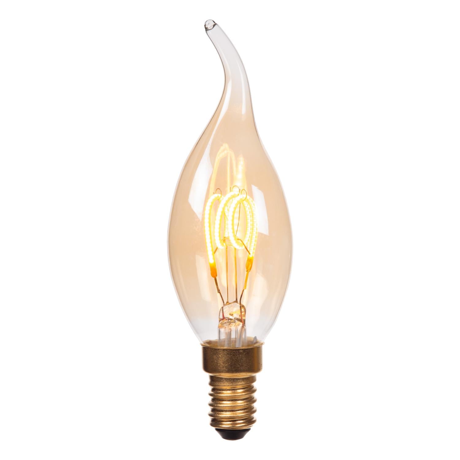 CT35 - Filament lamp - Ø 3.5 cm - LED 3 StepDim (Memory) - E14 - 1x3W 2200K - Amber