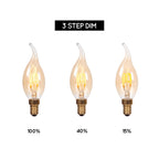 CT35 - Ampoule à filament - Ø 3,5 cm - LED 3 StepDim (Memory) - E14 - 1x3W 2200K - Ambre
