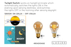 A60 TWILIGHT SENSOR - Filament lamp - Ø 6 cm - LED - E27 - 1x4W 2200K - Dag/nacht sensor - Amber