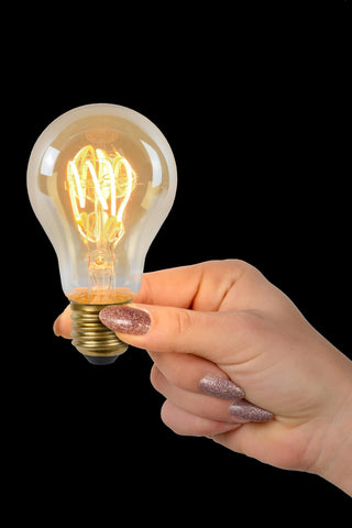 A60 TWILIGHT SENSOR - Filament lamp - Ø 6 cm - LED - E27 - 1x4W 2200K - Dag/nacht sensor - Amber