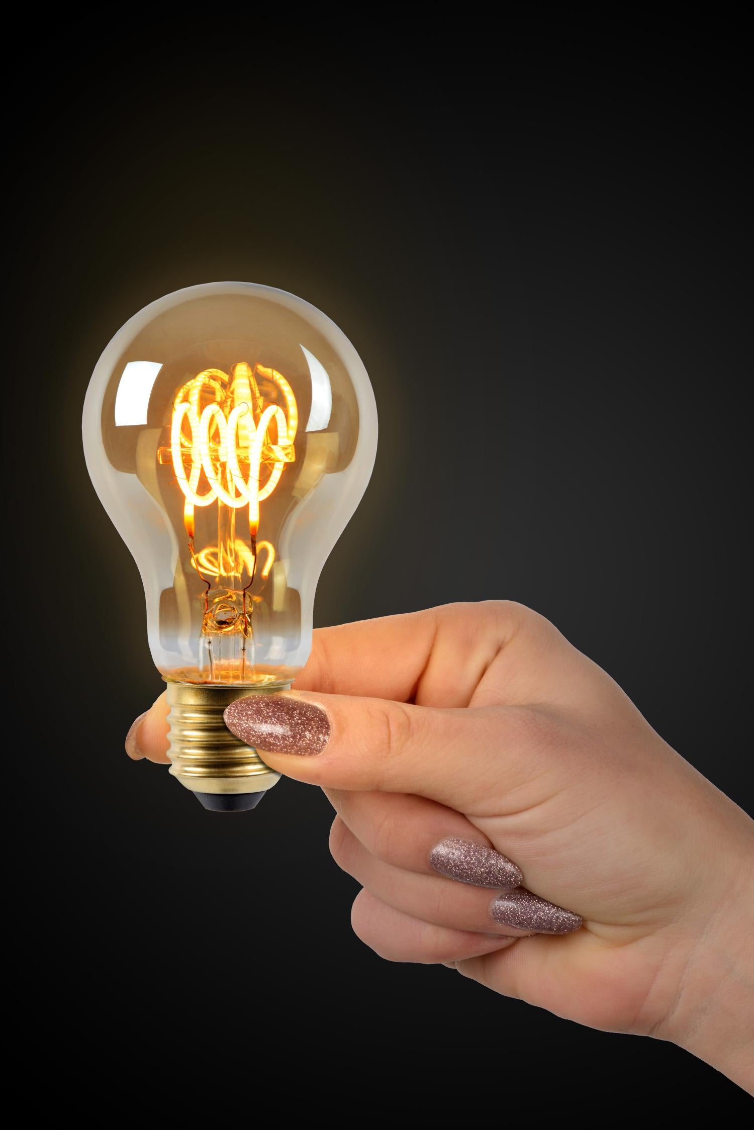 A60 - Filament lamp - Ø 6 cm - LED Dimb. - E27 - 1x4,9W 2200K - Amber