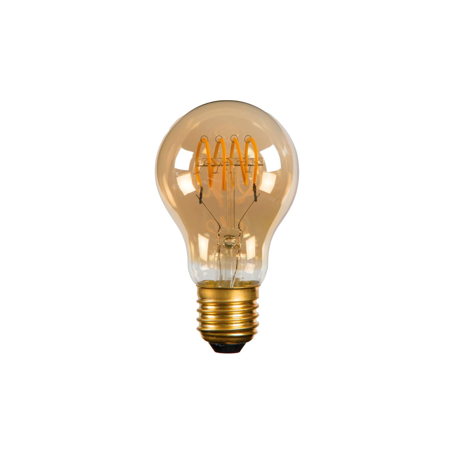 A60 - Filament lamp - Ø 6 cm - LED 3 StepDim (Memory) - E27 - 1x4,9W 2200K - Amber