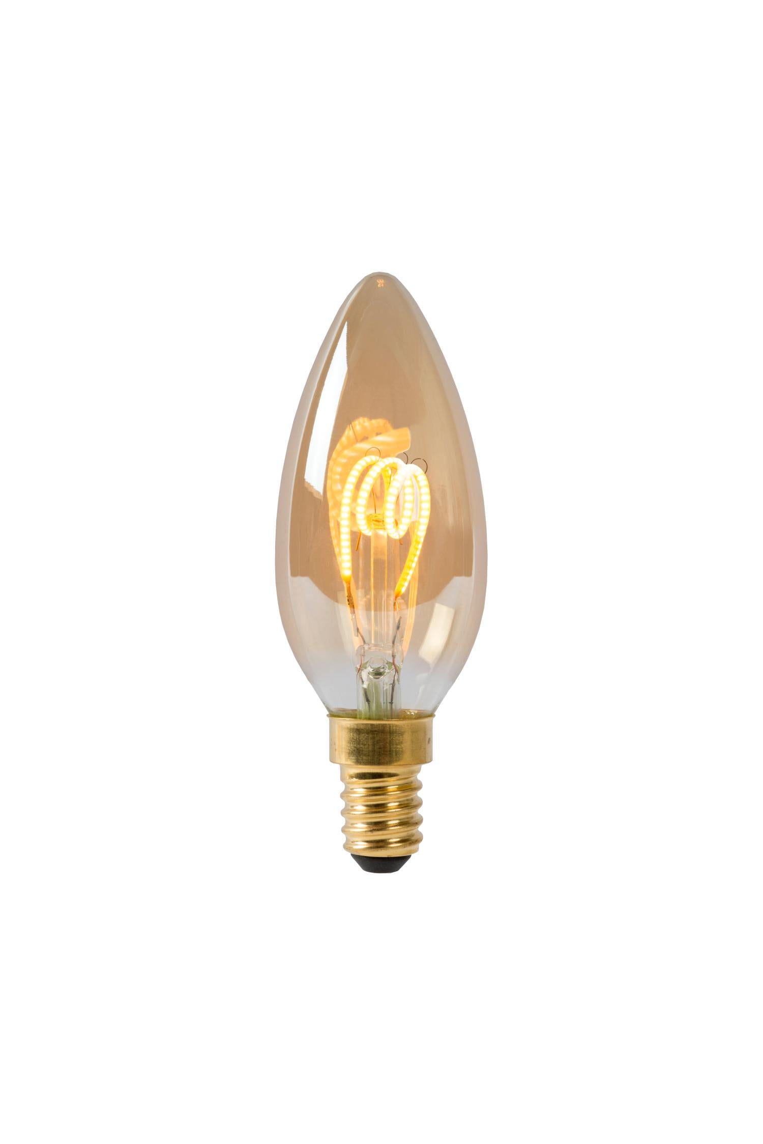 C35 - Filament lamp - Ø 3.5 cm - LED Dimmable - E14 - 1x3W 2200K - Amber