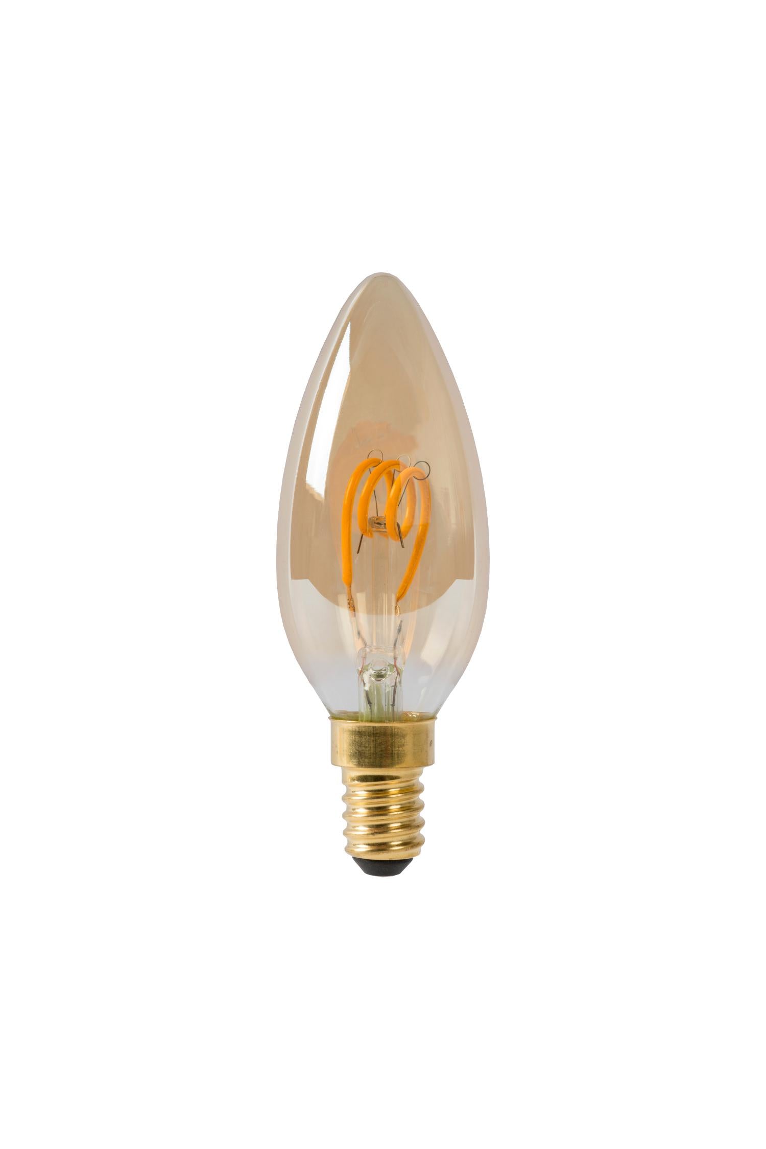 C35 - Filament lamp - Ø 3.5 cm - LED Dimmable - E14 - 1x3W 2200K - Amber