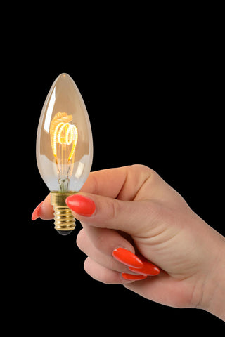 C35 - Filament lamp - Ø 3.5 cm - LED Dimmable - E14 - 1x3W 2200K - Amber