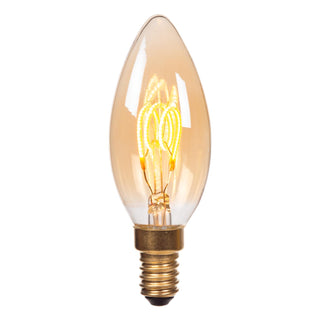 C35 - Ampoule à filament - Ø 3,5 cm - LED 3 StepDim (Memory) - E14 - 1x3W 2200K - Ambre