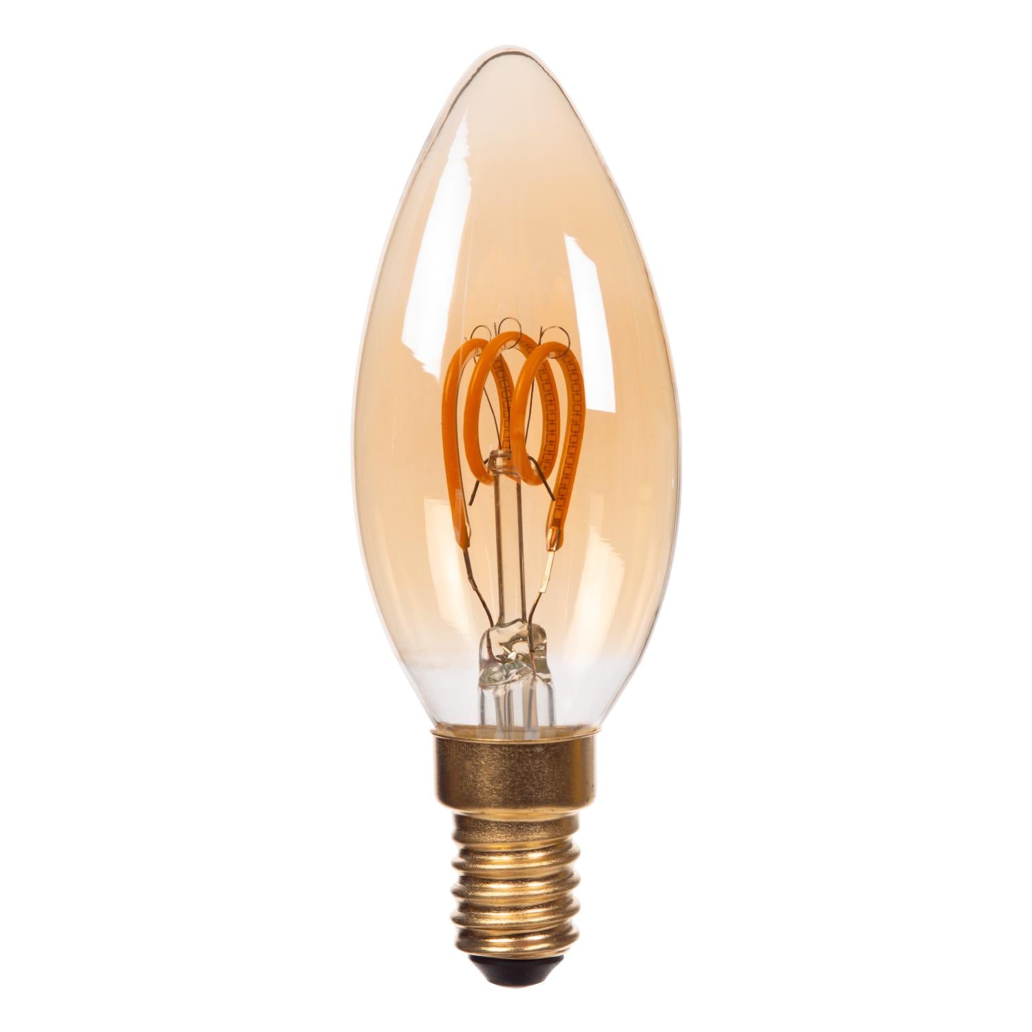 C35 - Ampoule à filament - Ø 3,5 cm - LED 3 StepDim (Memory) - E14 - 1x3W 2200K - Ambre