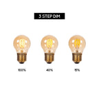 G45 - Filament lamp - Ø 4.5 cm - LED 3 StepDim (Memory) - E27 - 1x3W 2200K - Amber