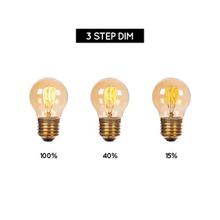 G45 - Filament lamp - Ø 4.5 cm - LED 3 StepDim (Memory) - E27 - 1x3W 2200K - Amber