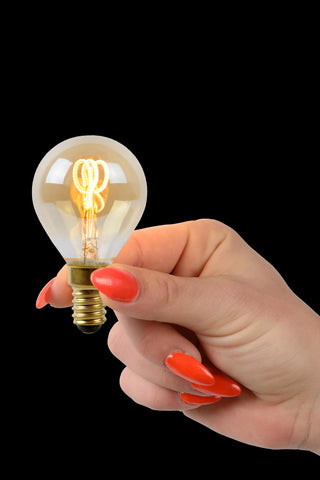 P45 - Ampoule à filament - Ø 4,5 cm - LED Var. - E14 - 1x3W 2200K - Ambre