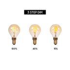 P45 - Filament lamp - Ø 4,5 cm - LED 3 StepDim (Memory) - E14 - 1x3W 2200K - Amber
