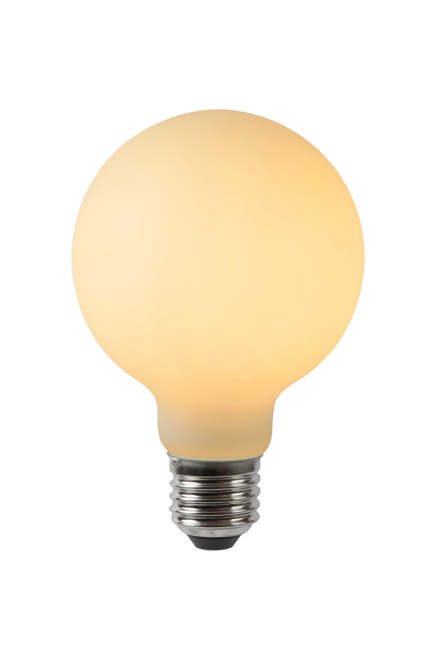 G80 - Ampoule à filament - Ø 8 cm - LED Var. - E27 - 1x4,9W 2700K - Opale