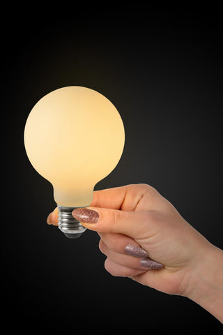 G80 - Ampoule à filament - Ø 8 cm - LED Var. - E27 - 1x4,9W 2700K - Opale
