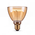 Lucide - GO90 - Filament bulb - Ø 9 cm - LED Dimmable - E27 - 1x3.5W 2200K - Amber - IP20