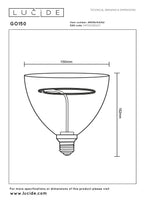 Lucide - GO150 - Filament bulb - Dome - Ø 15 cm - LED Dimmable - E27 - 1x4W 2200K - Amber - IP20