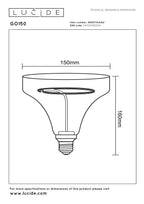 Lucide - GO150 - Filament bulb - Triangle - Ø 15 cm - LED Dimmable - E27 - 1x4W 2200K - Amber - IP20