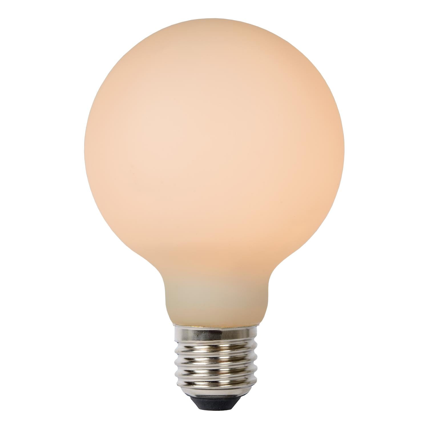 G80 - Ampoule à filament - Ø 8 cm - LED 3 StepDim - E27 - 1x8W 2700K - Opale