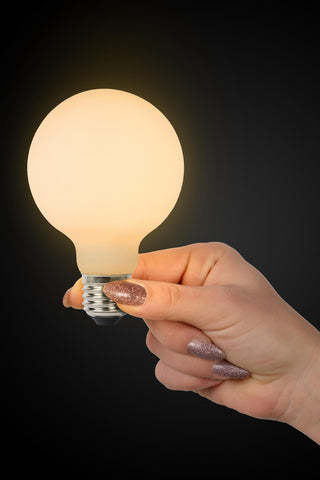 G80 - Ampoule à filament - Ø 8 cm - LED 3 StepDim - E27 - 1x8W 2700K - Opale