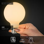 G80 - Ampoule à filament - Ø 8 cm - LED 3 StepDim - E27 - 1x8W 2700K - Opale