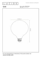 G125 - Filament lamp - Ø 12,5 cm - LED 3 StepDim - E27 - 1x8W 2700K - Opaal