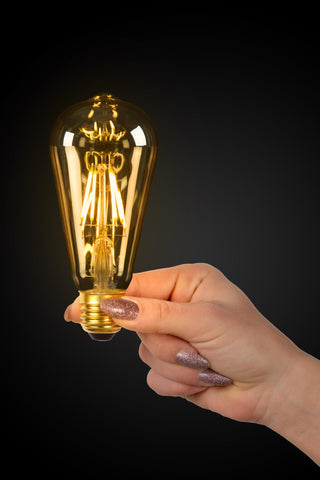 ST64 - Filament lamp - Ø 6,4 cm - LED Dimb. - E27 - 1x5W 2700K - Amber