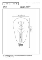 ST64 - Filament lamp - Ø 6,4 cm - LED Dimb. - E27 - 1x5W 2700K - Amber