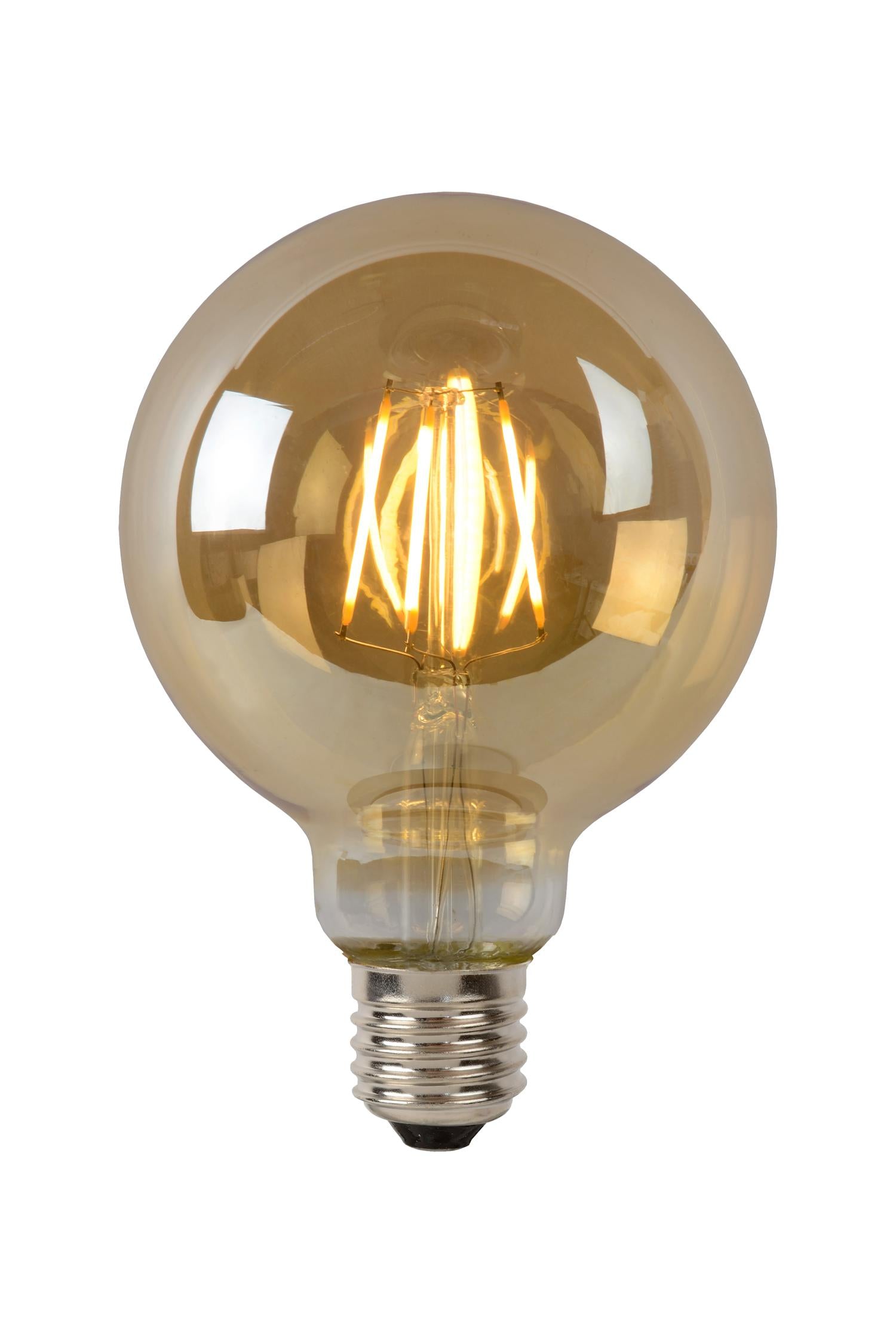 G95 - Filament lamp - Ø 9,5 cm - LED Dimb. - E27 - 1x5W 2700K - Amber