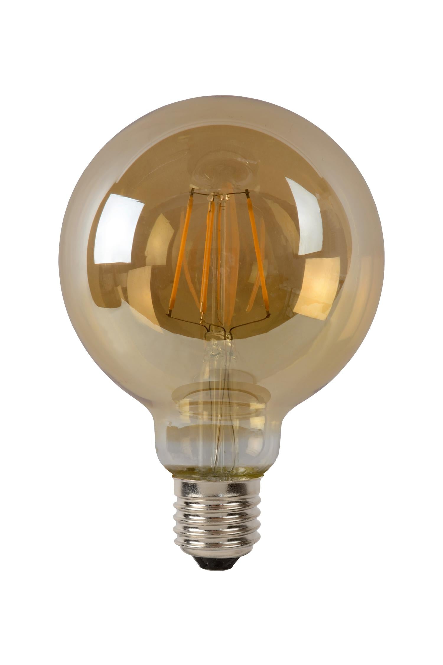 G95 - Filament lamp - Ø 9,5 cm - LED Dimb. - E27 - 1x5W 2700K - Amber
