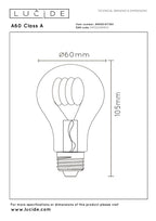 A60 Class A - Filament lamp - Ø 6 cm - LED - E27 - 1x7W 2700K - Transparent