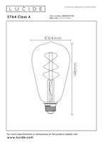 ST64 Class A - Filament lamp - Ø 6.4 cm - LED - E27 - 1x7W 2700K - Transparent
