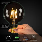 G80 Class B - Filament lamp - Ø 8 cm - LED Dimmable - E27 - 1x7W 2700K - Transparent
