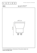 MR11 - Ampoule LED - Ø 3,5 cm - LED Dim to warm - GU10 (MR11) - 1x4W 2200K/3000K - Noir