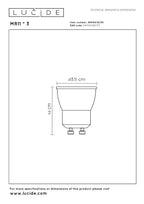 MR11 * 3 - Ampoule LED - Ø 3,5 cm - LED Var. - GU10 (MR11) - 3x3,8W 2700K - Noir - Set de 3