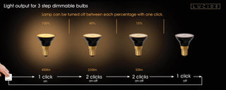 G45 - Led lamp - Ø 4,3 cm - LED 3 StepDim - E14 - 1x5W 2700K - Zwart