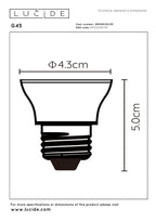 G45 - LED lamp - Ø 4.3 cm - LED 3 StepDim - E27 - 1x5W 2700K - Black