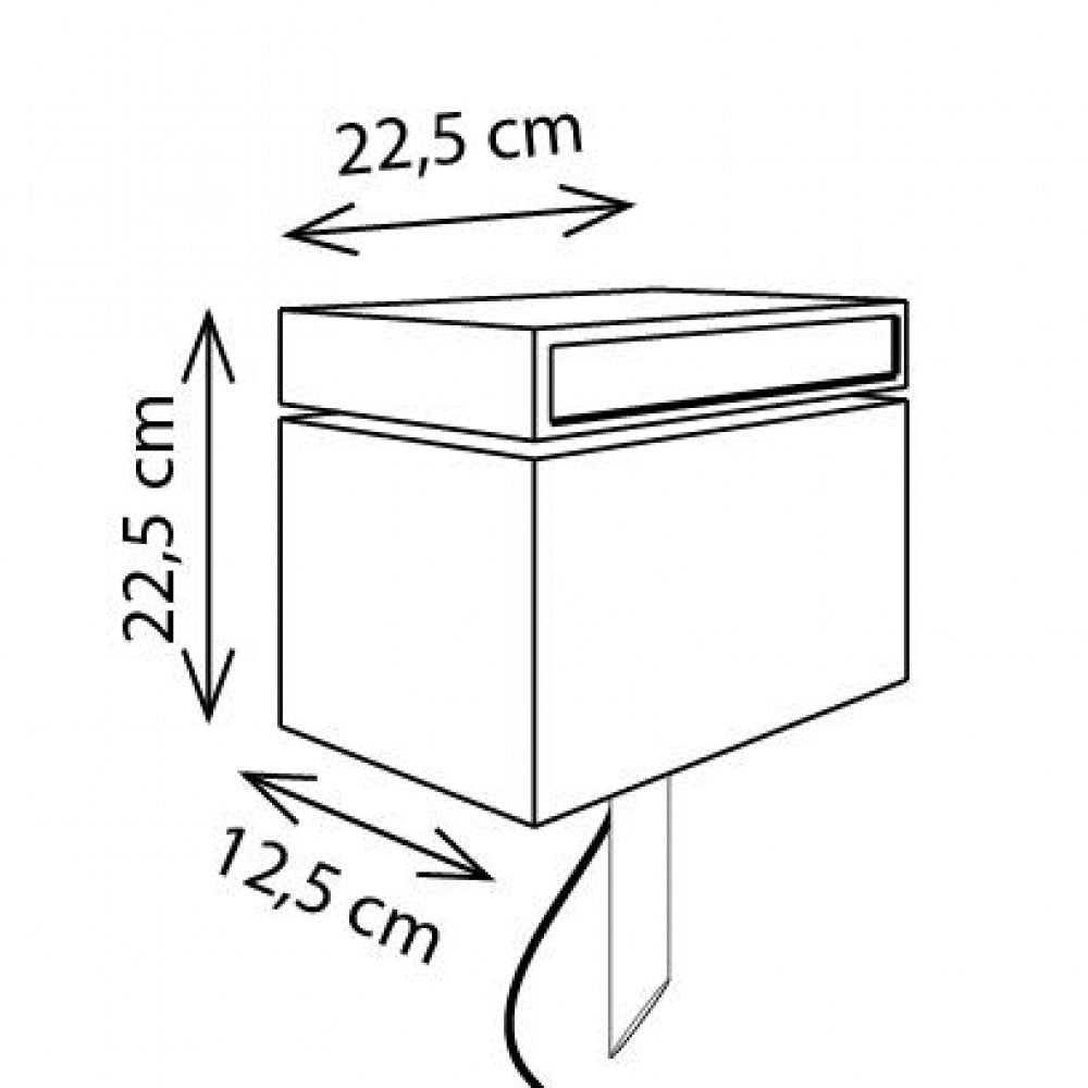 Staanlamp buiten Q-bri Pole Small, geborsteld nikkel, 22,5 cm