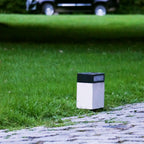 Staanlamp buiten Q-bri Pole Small, geborsteld nikkel, 22,5 cm