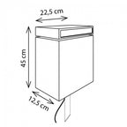 Staanlamp buiten Q-bri Pole Small, geborsteld nikkel, 22,5 cm