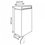 Staanlamp buiten Q-bri Pole Small, geborsteld nikkel, 22,5 cm