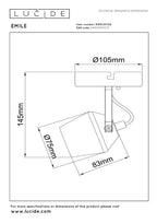 EMILE - Spot plafonnier - Ø 10,5 cm - 1xGU10 - Or mat / Laiton