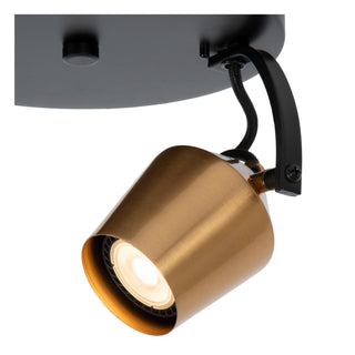 EMILE - Spot plafonnier - Ø 20 cm - 2xGU10 - Or mat / Laiton