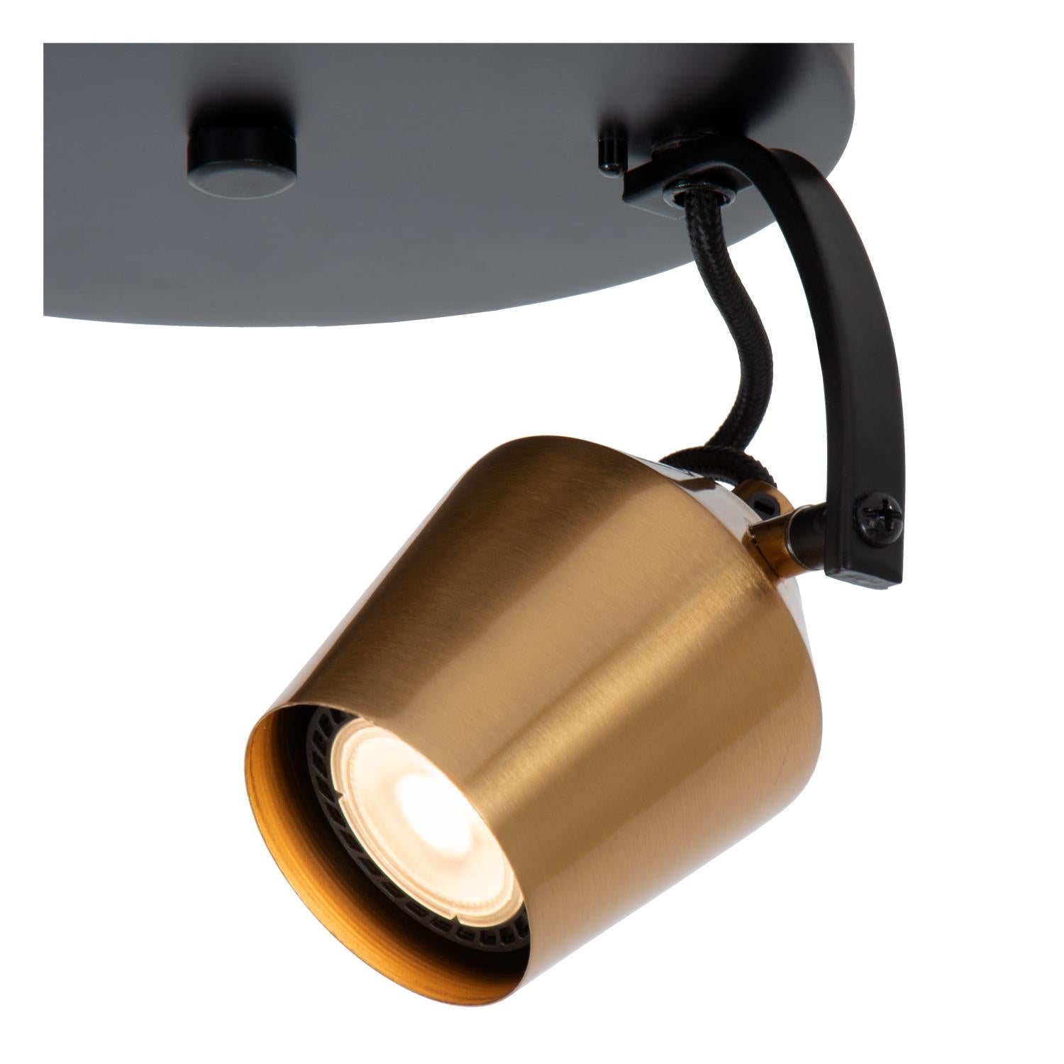EMILE - Spot plafonnier - Ø 20 cm - 2xGU10 - Or mat / Laiton