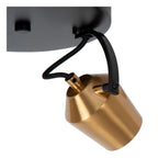 EMILE - Spot plafonnier - Ø 20 cm - 2xGU10 - Or mat / Laiton