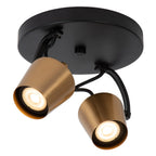 EMILE - Spot plafonnier - Ø 20 cm - 2xGU10 - Or mat / Laiton