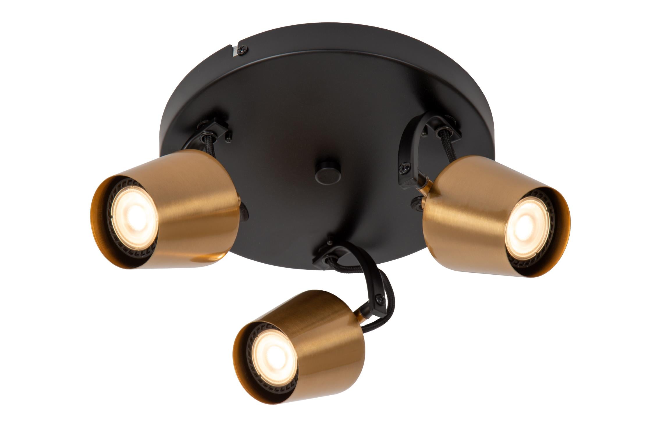 EMILE - Spot plafonnier - Ø 23 cm - 3xGU10 - Or mat / Laiton