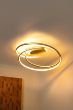 SARDANA - Ceiling light - LED Dimmable - 1x54W 2700K - Matt gold / Brass