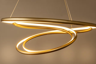 SARDANA - Hanglamp - Ø 80 cm - LED Dimb. - 1x74W 2700K - Mat Goud / Messing